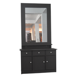 Show details for Dressing Table with Full Cupboard Set - Dark Brown Picture of Dressing Table with Full Cupboard Set - Dark Brown