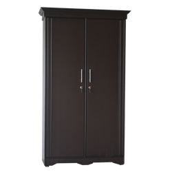 Show details for 2 Door Wardrobe Medium - Dark Brown Picture of 2 Door Wardrobe Medium - Dark Brown