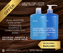 Show details for Jeval / Dry And Damaged Jeval Moisture Ever After - Hydrating Shampoo & Conditioner Duo 400ml Picture of Jeval / Dry And Damaged Jeval Moisture Ever After - Hydrating Shampoo & Conditioner Duo 400ml