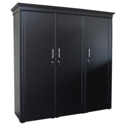 Show details for 3 Unit Wardrobe Model 02 - Black Picture of 3 Unit Wardrobe Model 02 - Black