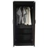 Picture of 2 Door Wardrobe Small - Dark Brown, Picture 3