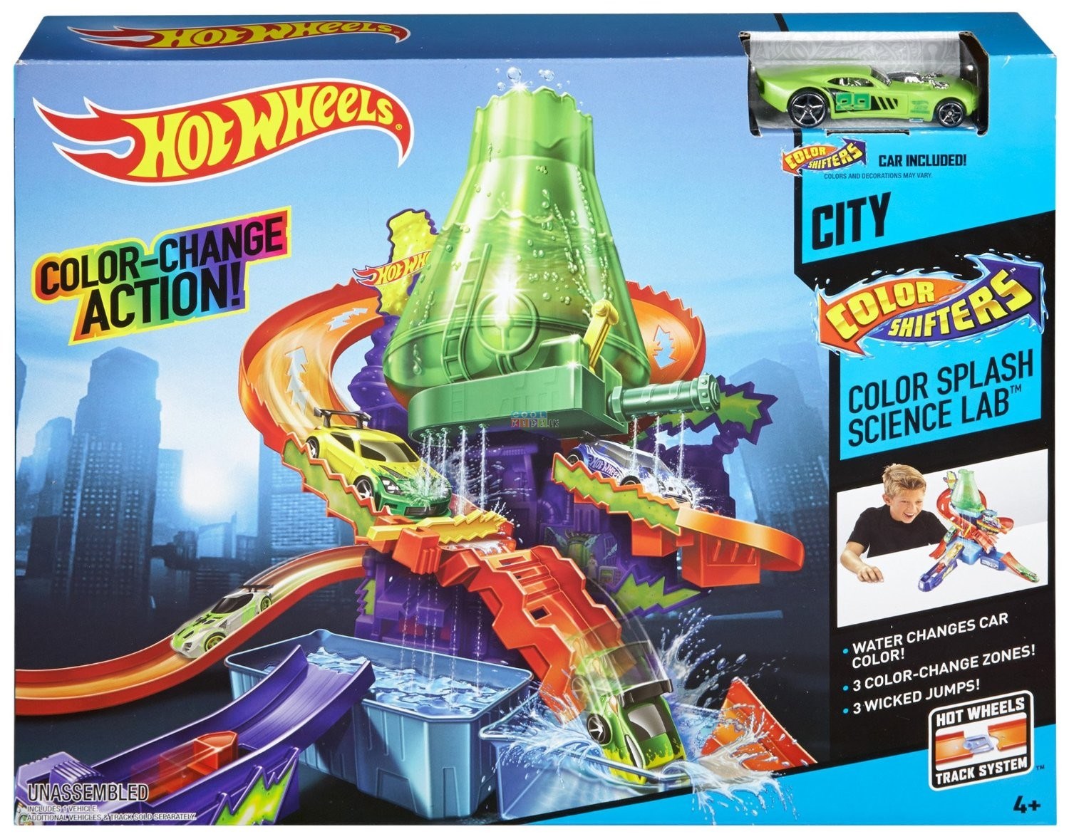 hot wheels colour splash science lab