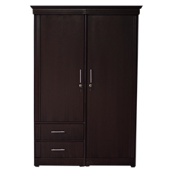 Picture of 2 Door Wardrobe - Dark Brown