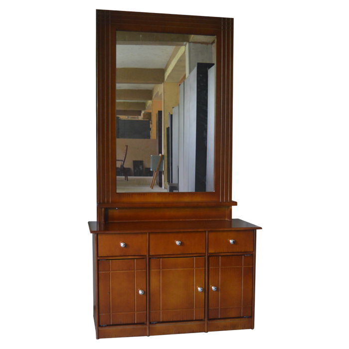 Picture of Dressing table with full cupboard set - Teak color