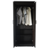 Picture of 2 Door Wardrobe Small - Dark Brown, Picture 2