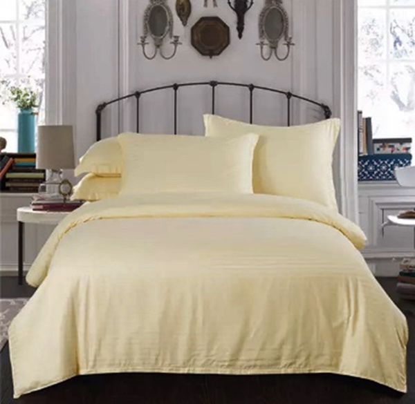 Picture of Self Striped Bed Sheet (Cream color)