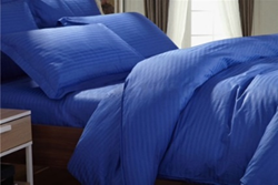 Picture of Self Striped Bed Sheet (Royal Blue color)