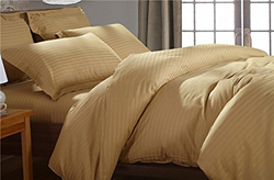 Picture of Self Striped Bed Sheet (Beige color)