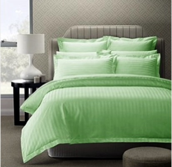 Picture of Self Striped Bed Sheet (Lime Green color)