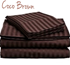 Picture of Self Striped Bed Sheet (Coco Brown color), Picture 1