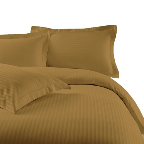 Picture of Self Striped Bed Sheet (Mustard color)
