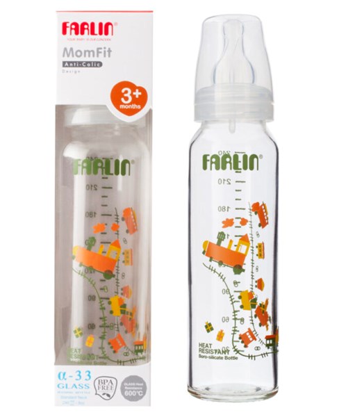 Picture of FARLIN Glass Feeding Bottle 80 OZ (240CC) [TOP-707G]