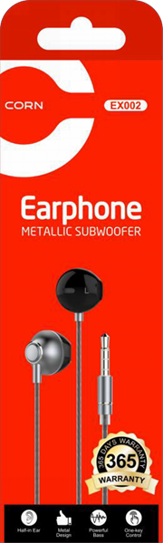 Picture of CORN Wired Earphone (Metallic Subwoofer) - EX002